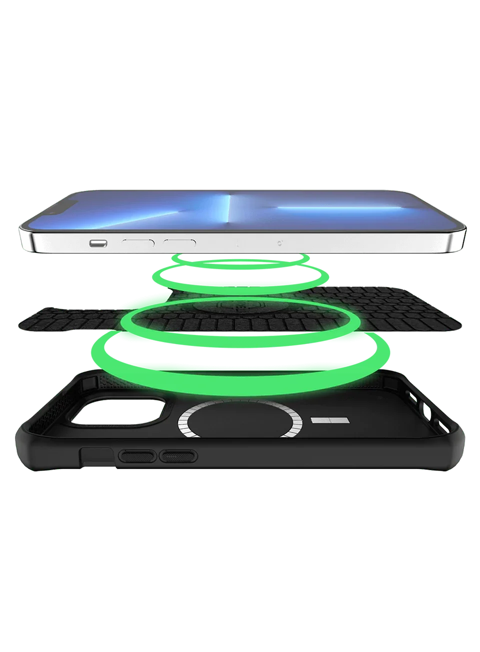 Itskins Ballistic Carbon iPhone 14 Pro Max Magsafe Case - Black - Tashqila Itskins Ballistic Carbon iPhone 14 Pro Max Magsafe Case - Black - Tashqila